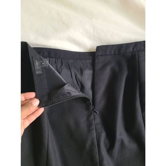 J. Crew Straight & Pencil Skirt Womens 10 Black 100% Cotton - Picture 5 of 5